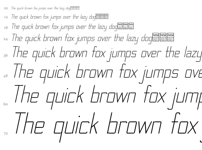 The Matic font waterfall